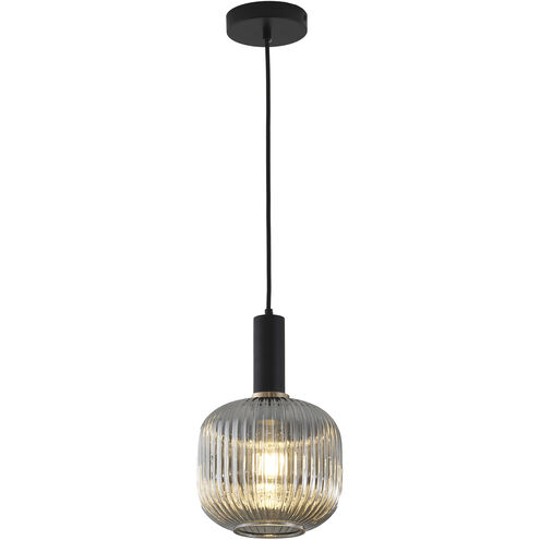 Canada 1 Light 8 inch Black and Antique Gold Pendant Ceiling Light